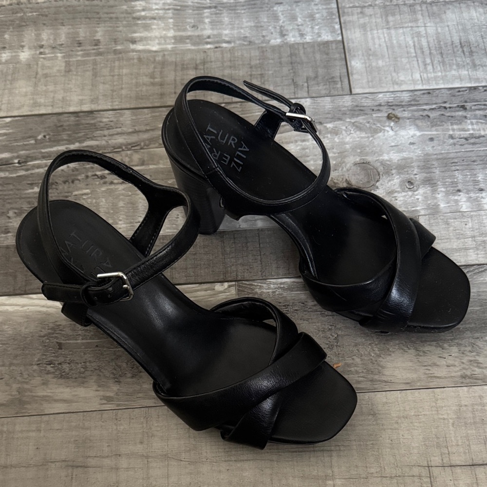 NATURALIZER Morgan Dress Black Sandal Heels size 9.5 - Picture 3 of 7